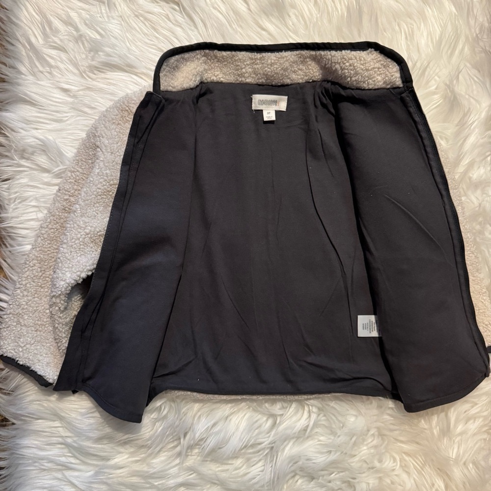 Gymboree Toddler Boy Sherpa Zip Up Sweater Size 3T - Picture 2 of 6